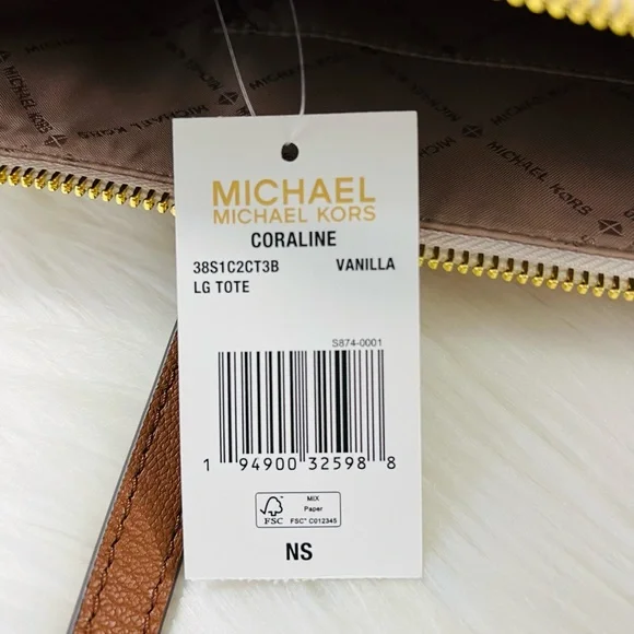 Michael Kors Coraline Large Logo and Leather Tote Bag - Picture 8 of 13